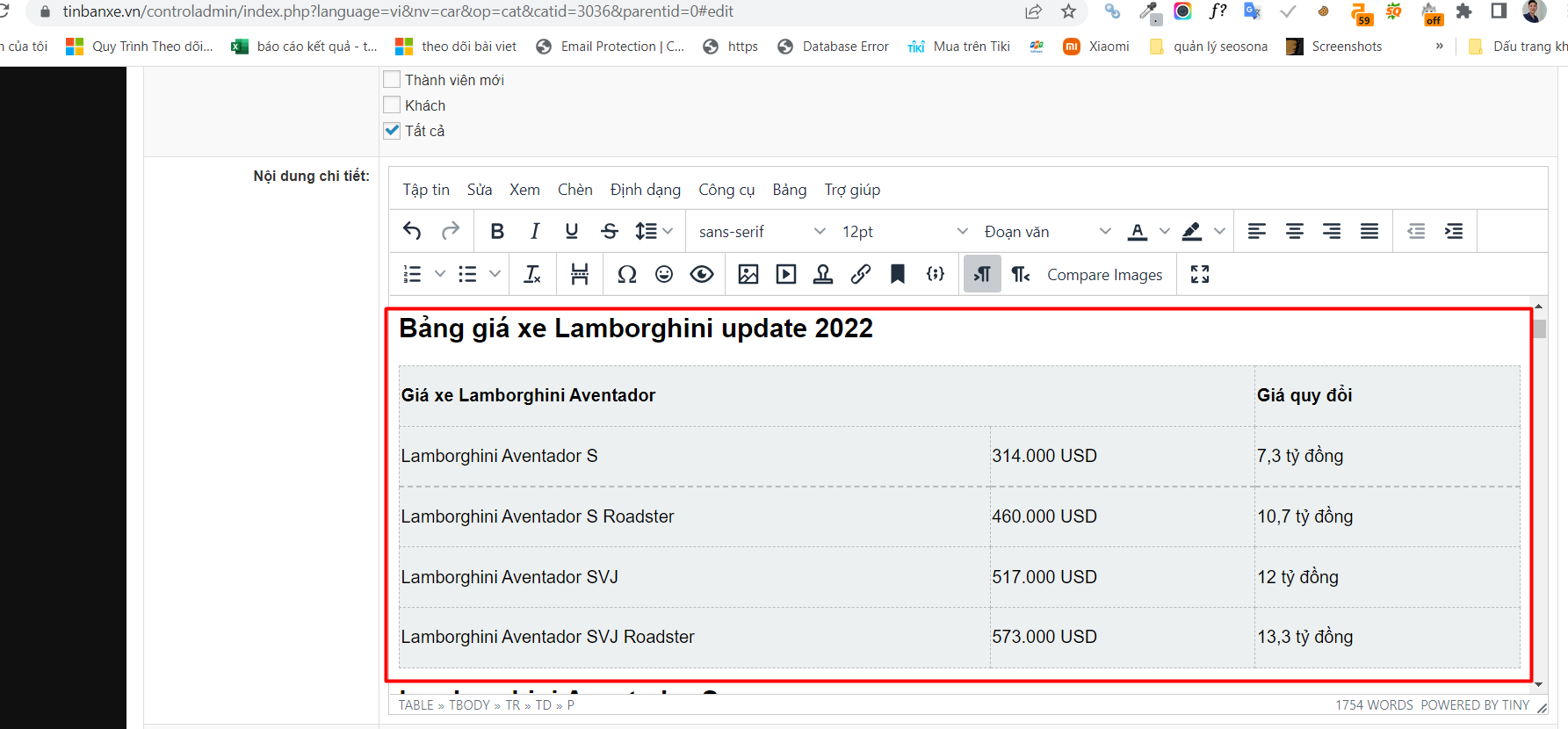 toi uu lai content cho website