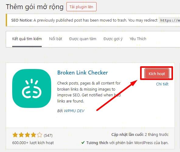 plugin broken link