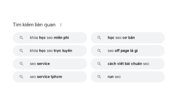 SEO Onpage là gì? 26 Tiêu chi tối ưu SEO Onpage từ cơ bản đến nâng cao 91 tim-kiem-lien-quan