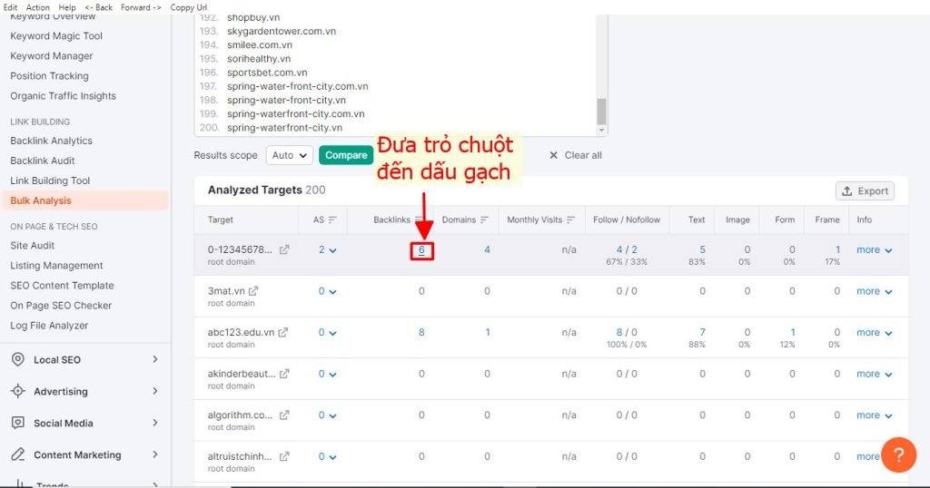PBN là gì? 3 bước xây dựng Private Blog Networks từ A - Z 30 Kết quả kiểm tra của các domain