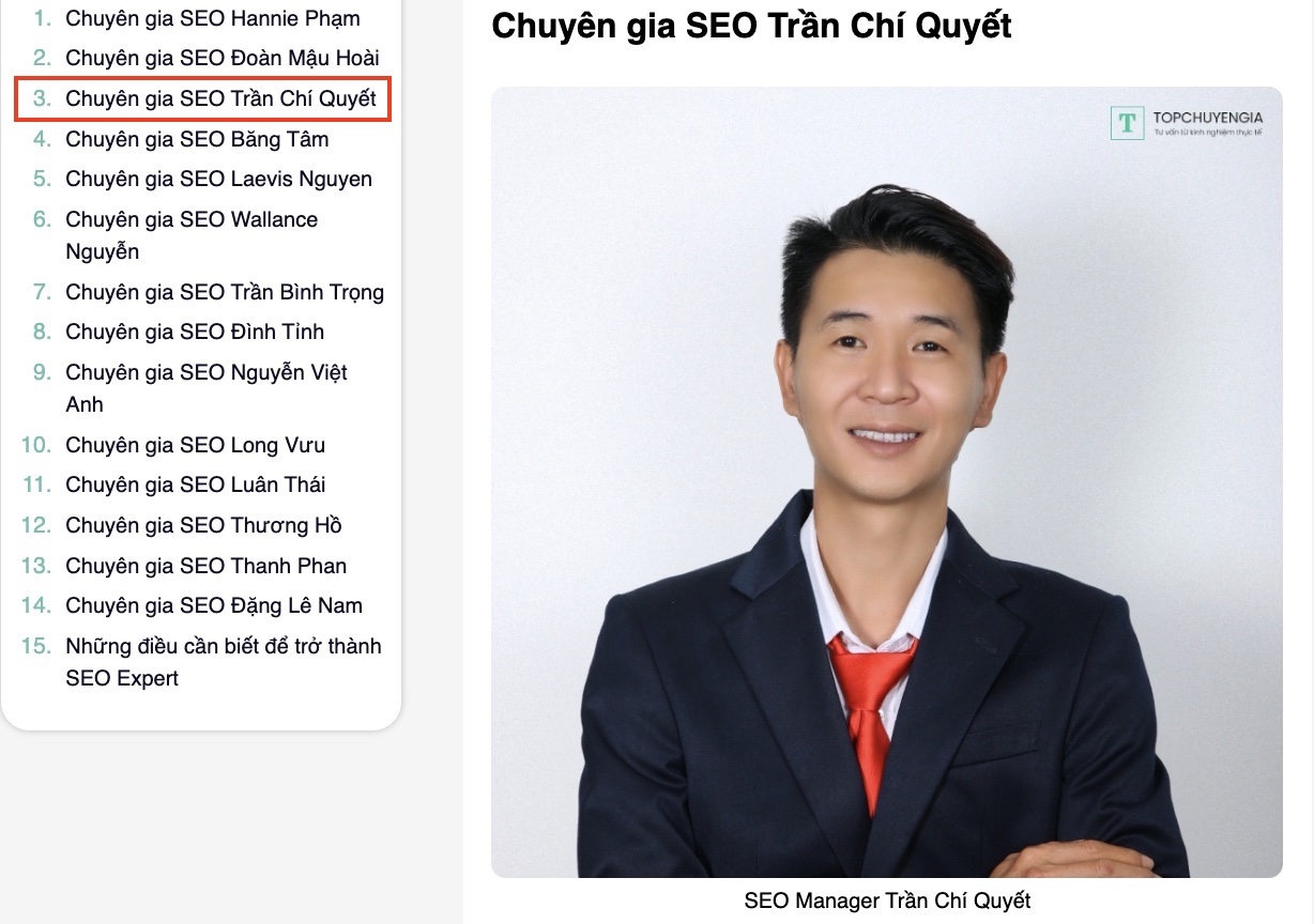 EEAT là gì? Tất tần tật về tiêu chí SEO quan trọng nhất của Google 2025 26 ảnh về chuyên gia seo Trần Chí Quyết