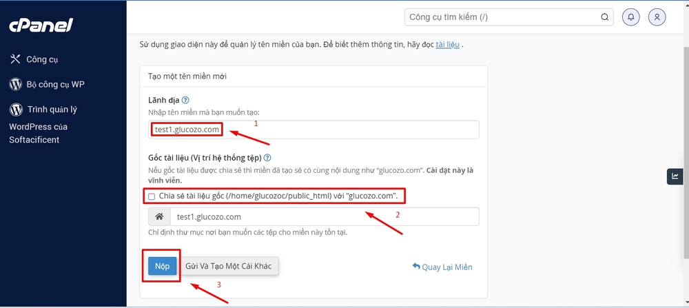 Subdomain là gì? Cách tạo Subdomain chỉ trong 5 phút 17 Điền thông tin để tạo subdomain