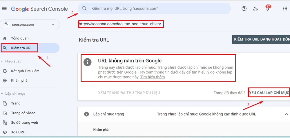 Google index là gì? 8 cách giúp Google index website siêu nhanh 13 Khai báo URL trên Google Search Console