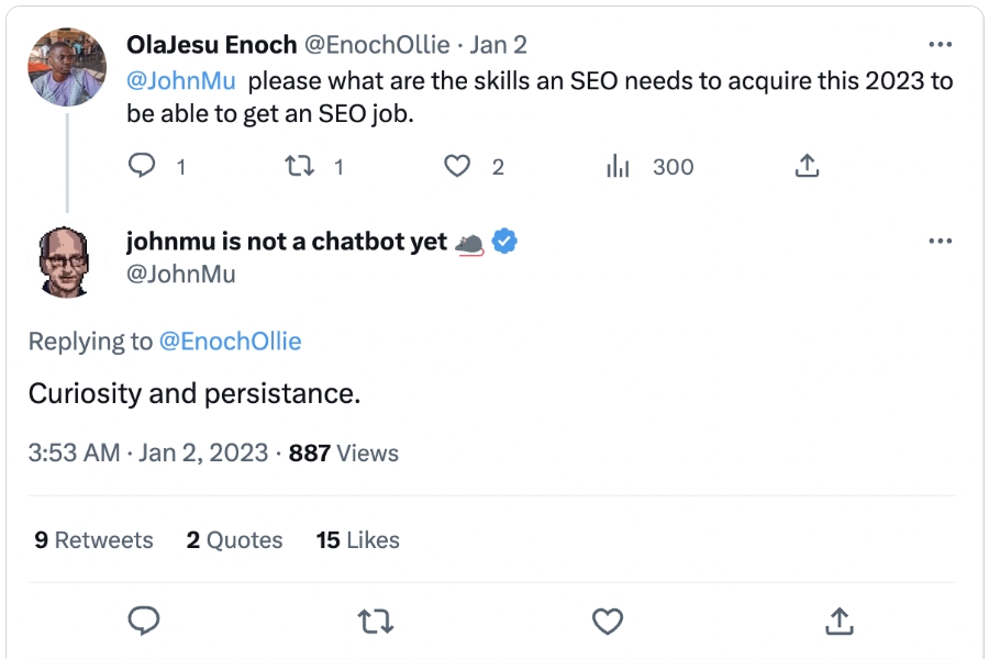 SEO Specialist là gì? Bí quyết trở thành SEO Specialist 2025 26 Trích dẫn lời nói của Jonh Muller (chuyên gia tại Google)
