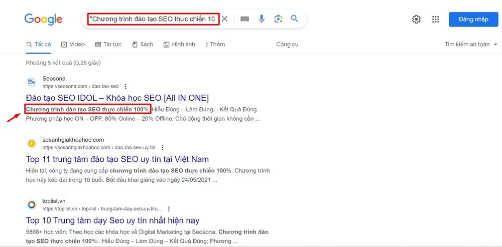 Duplicate content là gì? Nguyên nhân, ảnh hưởng & cách khắc phục 18 Ví dụ sử dụng Google Search để kiểm tra Duplicate Content