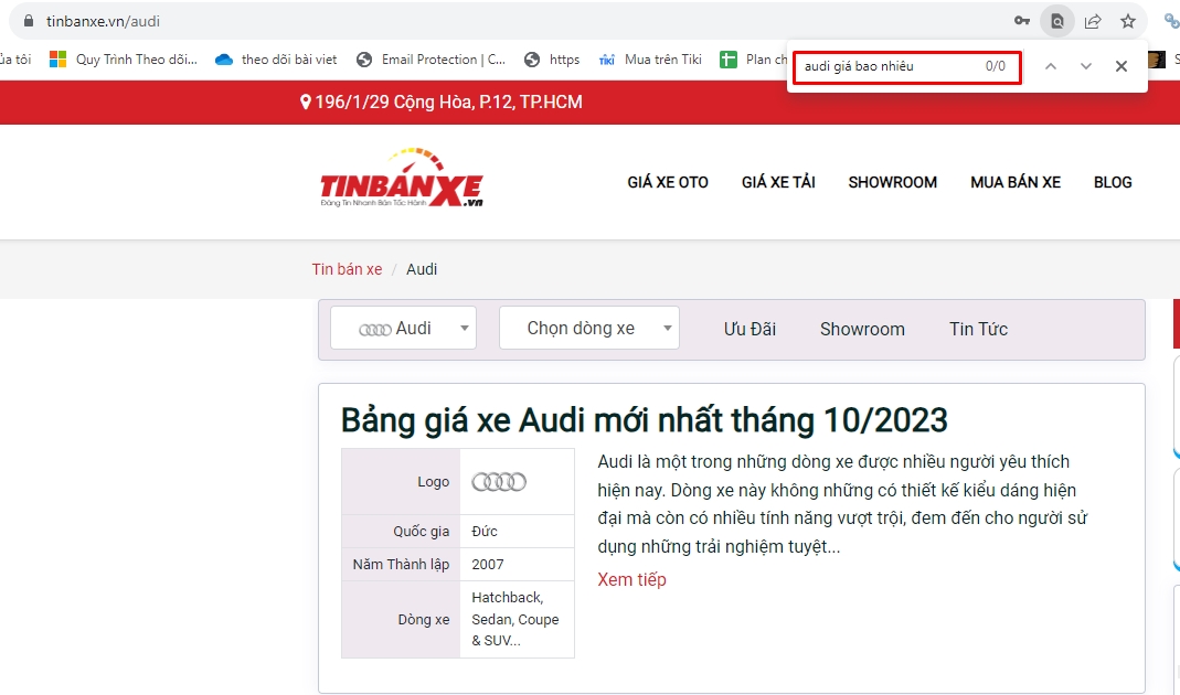 vi du ve google xep hang theo y dinh tim kiem