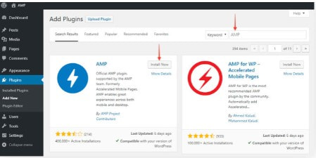 Hướng dẫn cài đặt AMP cho website WordPress A- Z 24 Thêm AMP vào trong wordpress