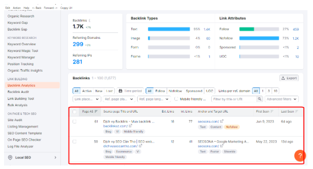 Disavow link là gì? Cách phát hiện và từ chối các liên kết xấu 26 Xem thông tin backlink, lọc và phân tích