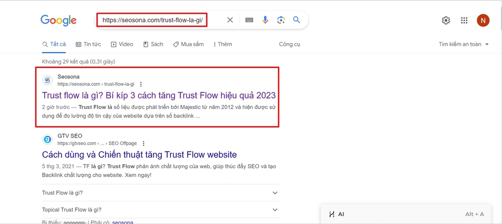 Cách submit URL lên Google chỉ trong 5 phút 17 Kết quả kiểm tra bằng câu lệnh site:url