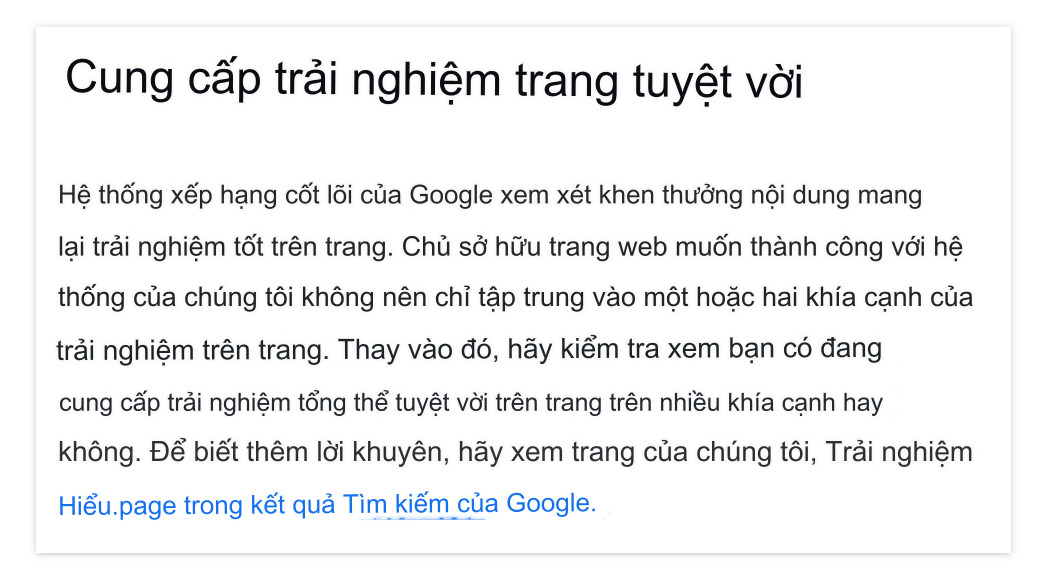 SEO mũ trắng vs SEO mũ đen - Nên lựa chọn trường phái SEO nào? 17 Google nói về trải nghiệm người dùng