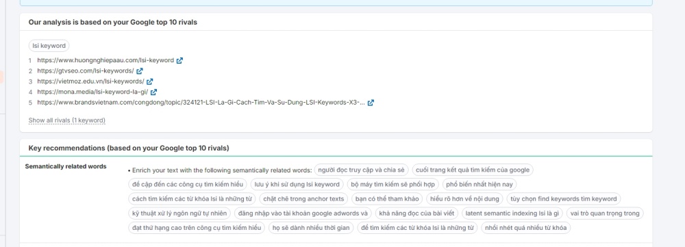 lsi keywords semrush