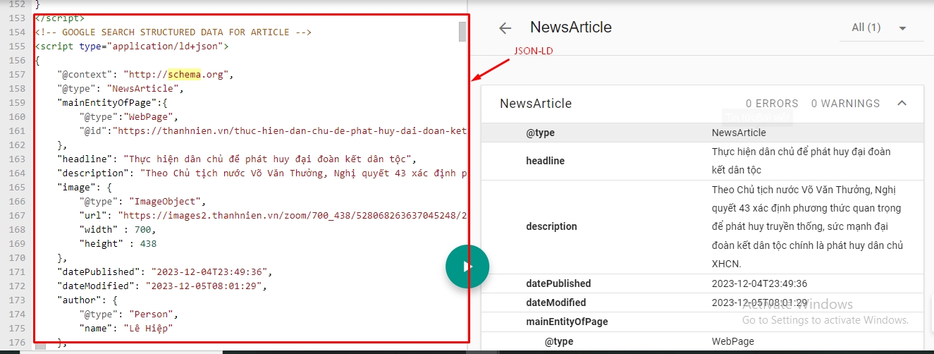 Schema Markup là gì? Chiến lược SEO hiệu quả giúp tăng thứ hạng website 44 Schema Article