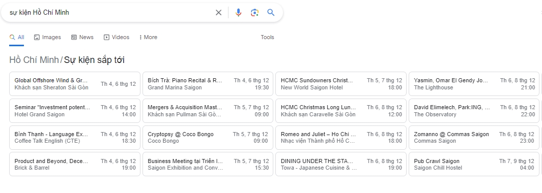 Schema Markup là gì? Chiến lược SEO hiệu quả giúp tăng thứ hạng website 39 Schema su kien