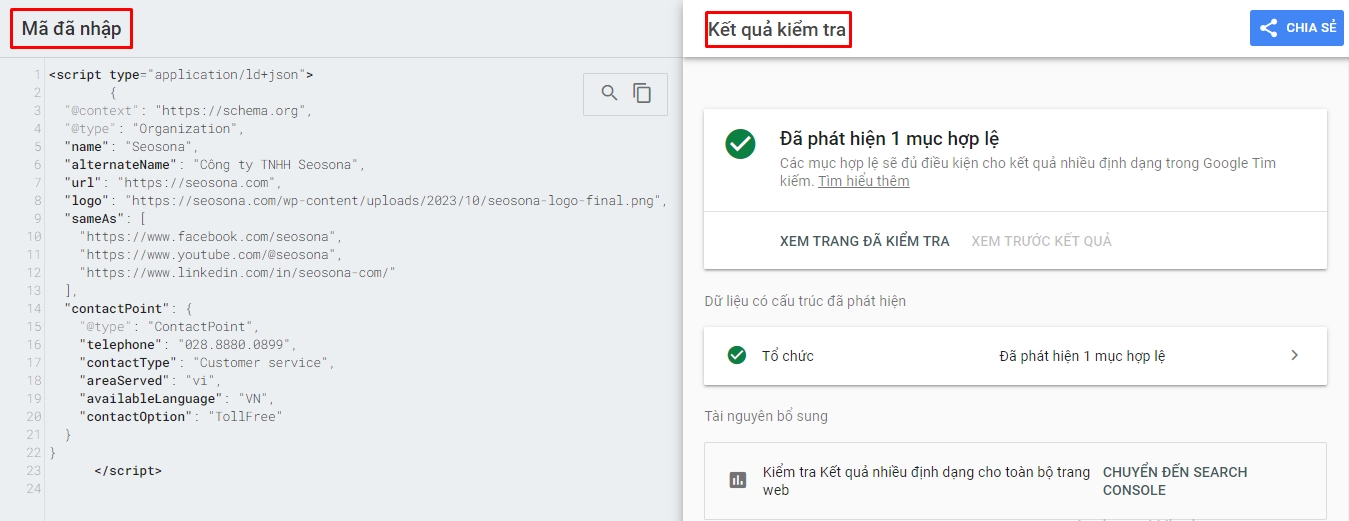 Schema Markup là gì? Chiến lược SEO hiệu quả giúp tăng thứ hạng website 56 ket qua kiem tra GG
