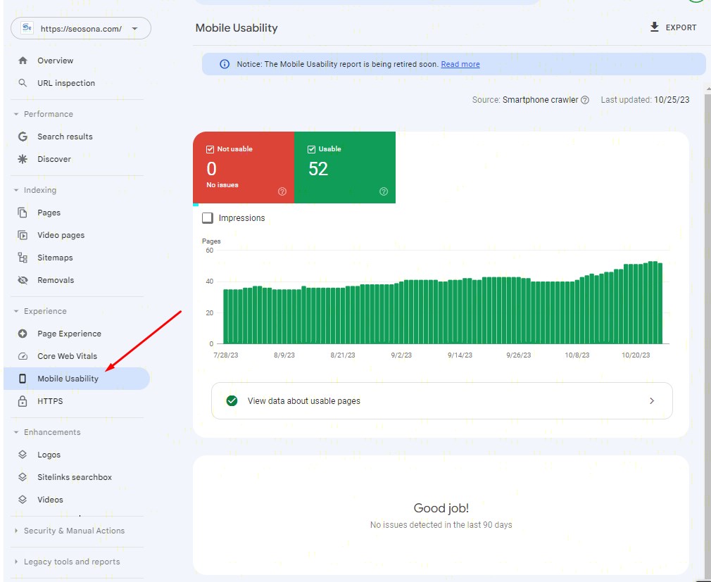 SEO Audit là gì? Hướng dẫn Audit tổng thể website A - Z 51 Kiểm tra độ thân thiện với thiết bị Mobile trên Search Console