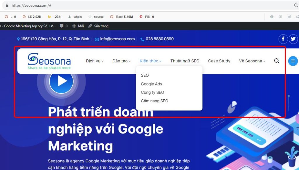 9 cách tối ưu UX/UI trong thiết kế website mới nhất 2025 12 Thanh điều hướng đơn giản